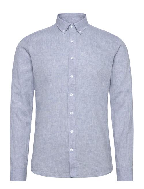 Linen/Cotton Shirt L/S Lindbergh Blue
