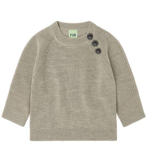 FUB Bluse - Strik - Uld - Oat Melange