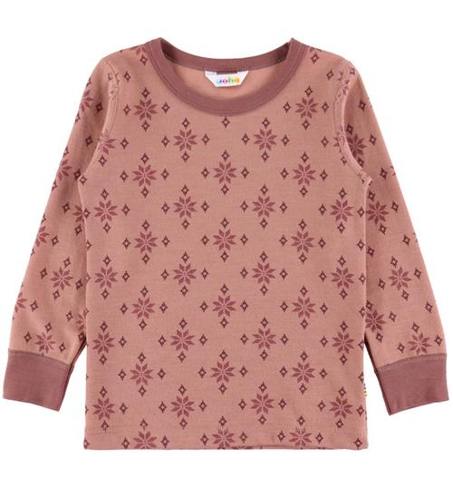 Joha Bluse - Uld/Bomuld - Rose m. Snefnug