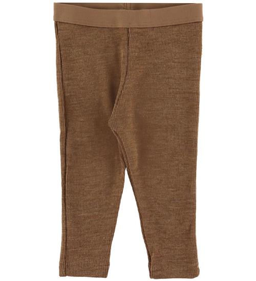 Joha Leggings - Rib - Uld - Varm Brun