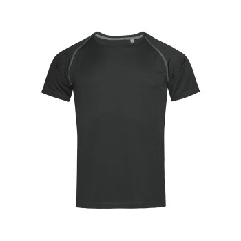 Stedman Active 140 Men Team Raglan Sort polyester X-Large Herre