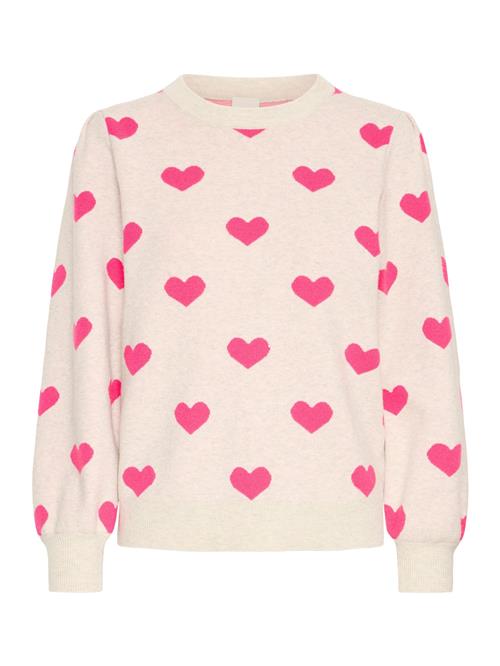 ICHI Pullover  creme / pink