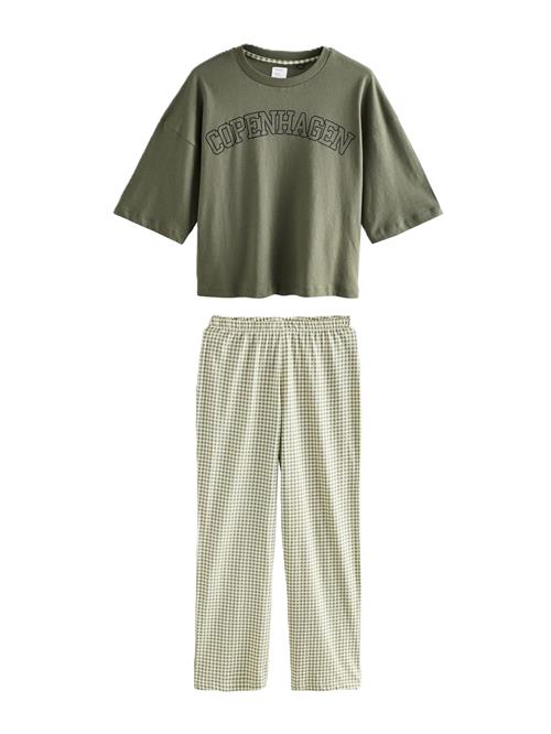 Next Pyjamas  creme / grøn / sort