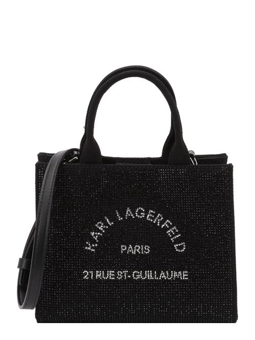 Karl Lagerfeld Håndtaske 'Rue St-Guillaume'  sort / hvid