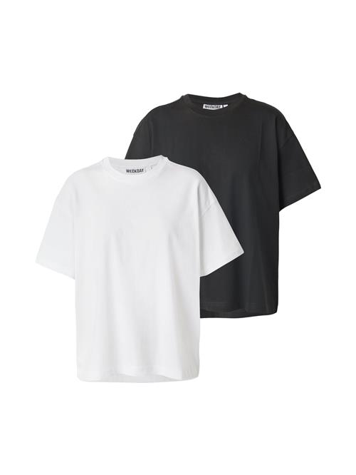 WEEKDAY Shirts '2-pack Danya Boxy T-shirt'  hvid