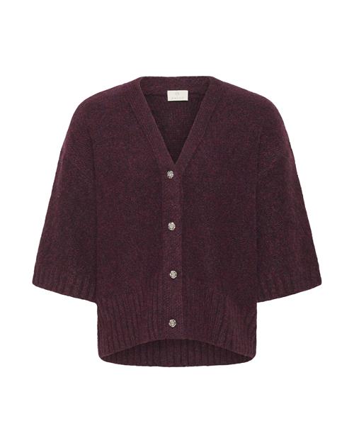 Kaffe Cardigan  mørkerød