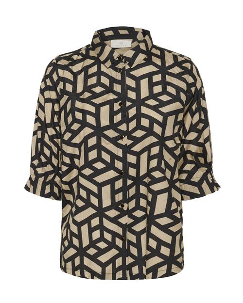 Kaffe Bluse 'Velana'  beige / sort