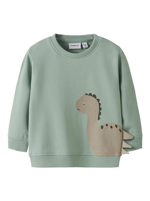 Se NAME IT Sweatshirt 'NBMNIXEN'  greige / jade / sort ved About You