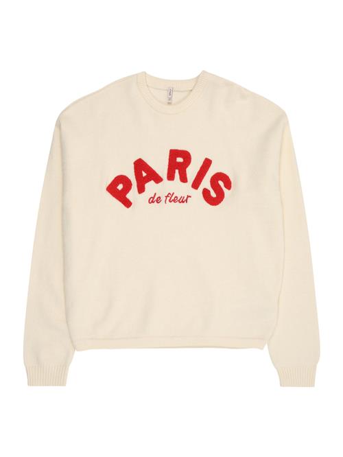 ONLY GIRLS Pullover 'KOGKATIA'  greige / mørkerød