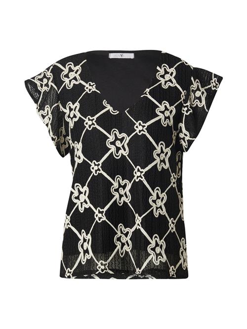 Hailys Bluse 'Da44na'  sort / uldhvid