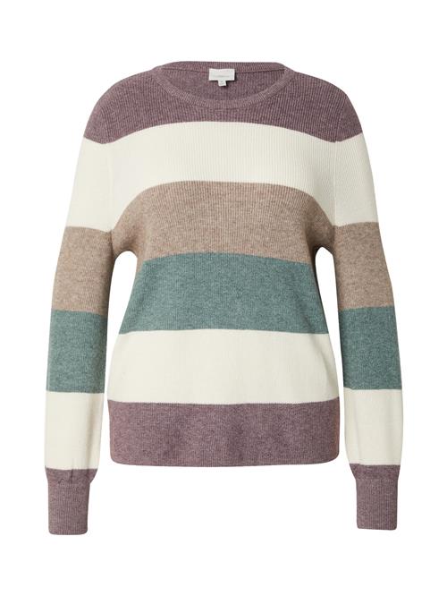 ONLY Carmakoma Pullover 'CARNEW DARIA'  brun-meleret / gran / lilla-meleret / hvid