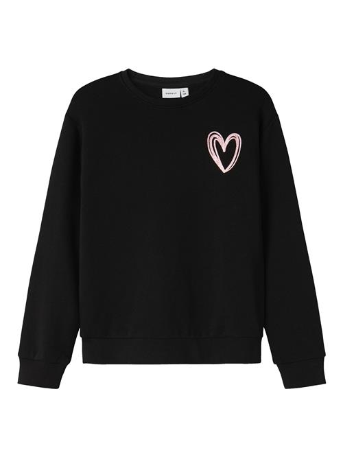 NAME IT Sweatshirt 'NKFNELIA'  lysviolet / lyserød / eosin / sort