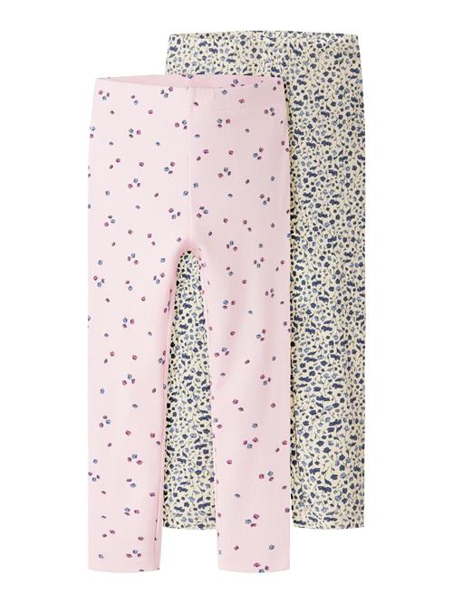 NAME IT Leggings 'NMFNELIA'  creme / navy / lyserød / eosin