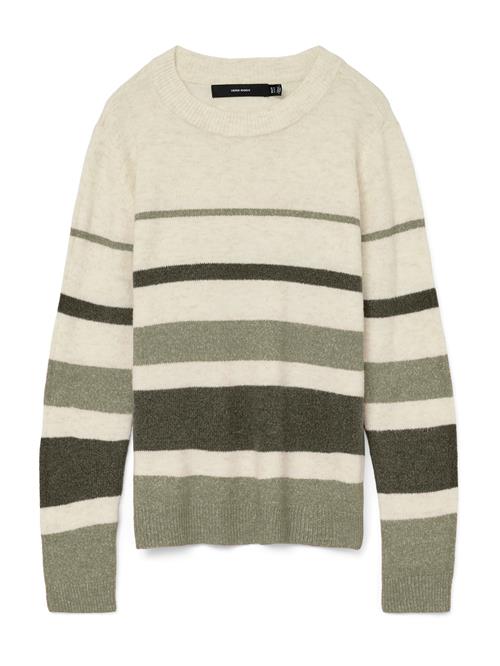 VERO MODA Pullover 'VMPLAZA'  beige / grøn / khaki