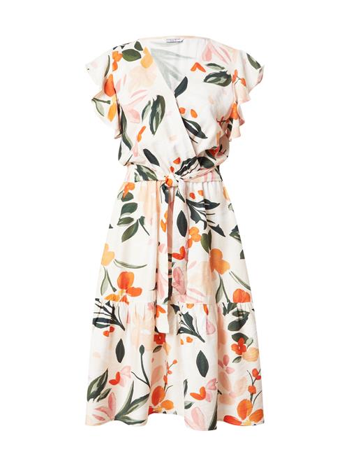 ZABAIONE Kjole 'Ta44ormina'  mørkegrøn / fersken / mørkeorange / offwhite