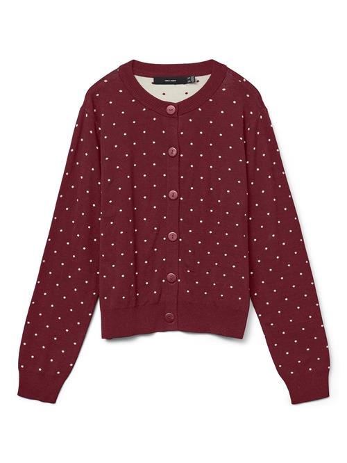 VERO MODA Cardigan  rød / hvid