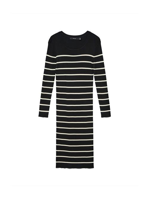 VERO MODA Strikkjole 'VMGIZELLE'  sort / hvid