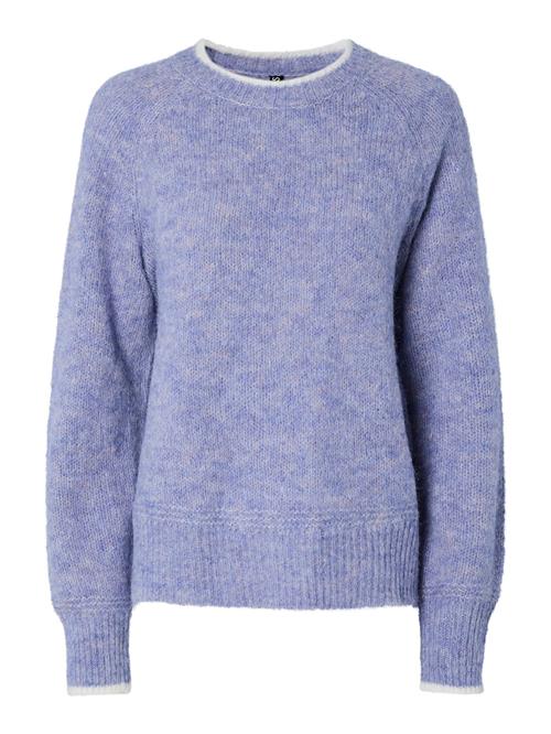 PIECES Pullover 'PCIvy '  violetblå / hvid