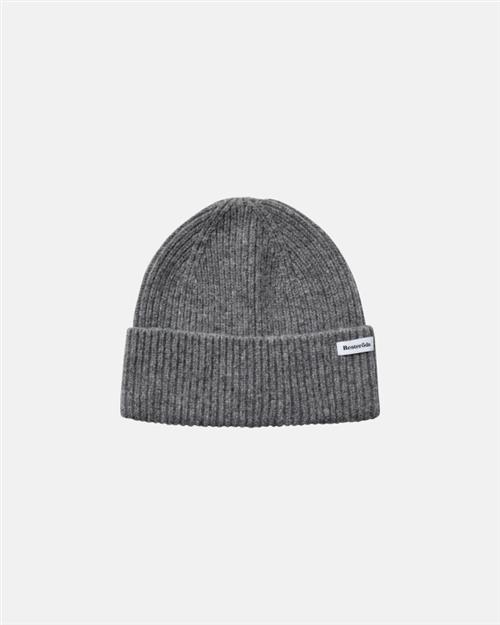 Beanie hue | 100 uld | Lys grå