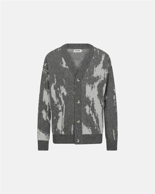 Cardigan "jack" | Uld | Grå/hvid