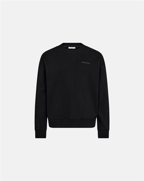 Sweatshirt m. crew neck "drake" | 100 bomuld | Sort
