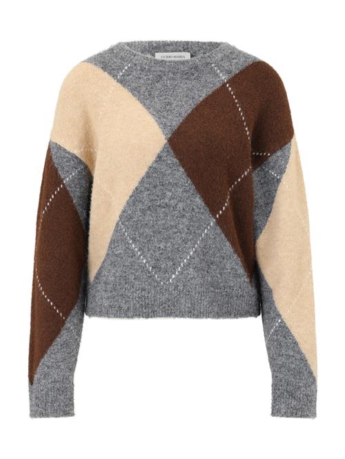Guido Maria Kretschmer Women Pullover 'Hedda'  choko / cappuccino / grå-meleret / hvid