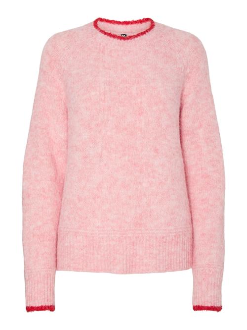 Se PIECES Pullover 'PCIvy'  lyserød / rød ved About You