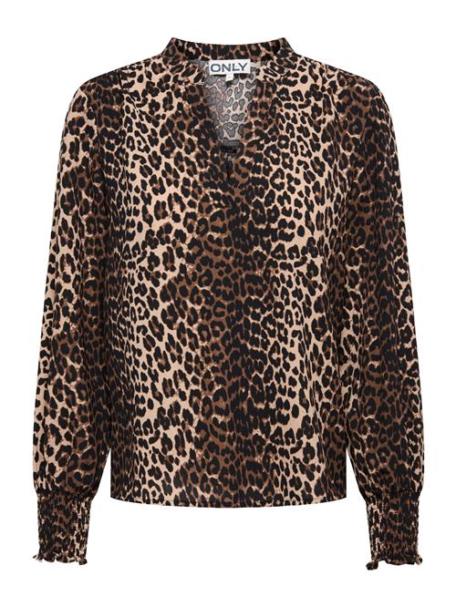 ONLY Bluse 'ONLMETTE'  beige / brun / sort