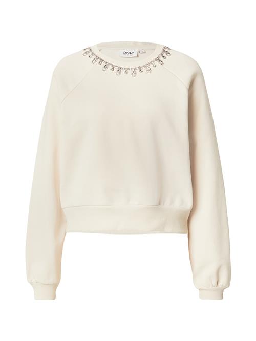 ONLY Sweatshirt 'ONLJETT'  creme / sølv