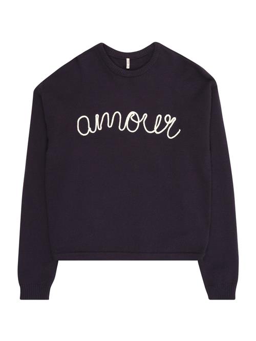 ONLY GIRLS Pullover 'KOGKatia'  natblå / hvid