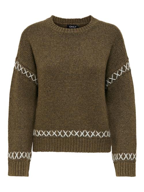 ONLY Pullover 'ONLAmanda'  umbra / naturhvid