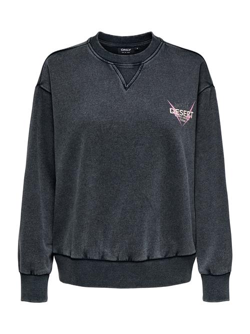 ONLY Sweatshirt 'ONLLUCINDA'  grå / mudderfarvet / lys pink / black denim