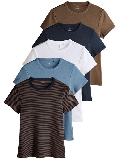 The Set Shirts  navy / dueblå / brun / hvid