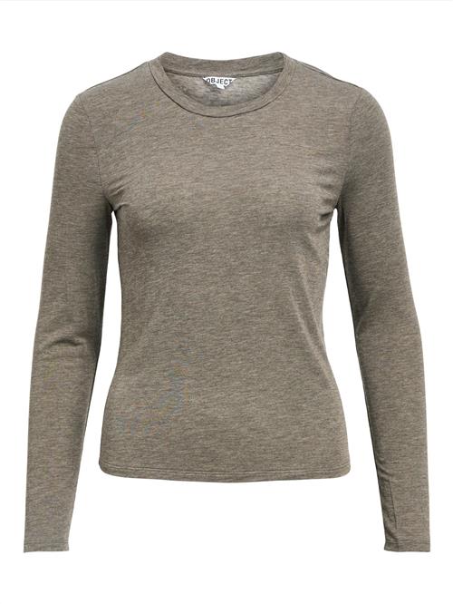 OBJECT Shirts 'OBJZOFIA SLI'  grå-meleret