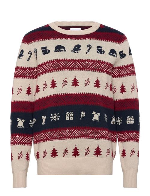 Jack & Jones Jjxmas Snowball Knit Crew Neck Jack & J S Cream
