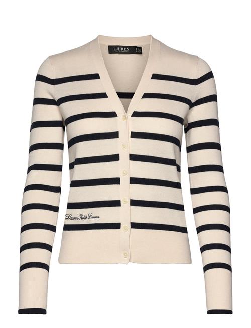 Striped Cotton-Blend Cardigan Lauren Ralph Lauren Beige