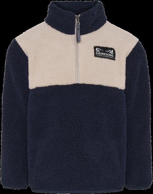 Didriksons Gosig Kids Jumper Med Halv Lynlås Navy  Navy-140 cm  Marineblå  140 cm  Unisex