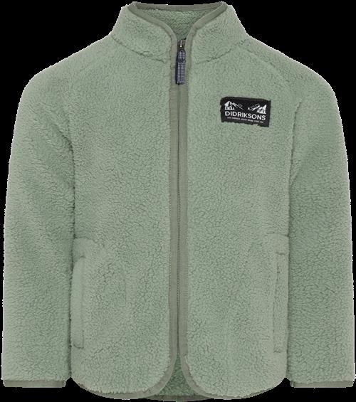 Didriksons Gibbs Kids 2 Jumper Med Halv Lynlås Light Moss  Light Moss-80 cm  Grøn  80 cm  Unisex