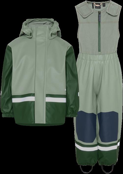 Didriksons Boardman Kids 12 Regnsæt Light Moss  Light Moss-80 cm  Grøn  80 cm  Unisex