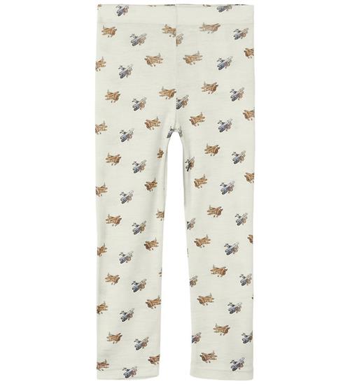Lil' Atelier Leggins - Uld/Modal - NmmNalu - Turtledove/MELANGE