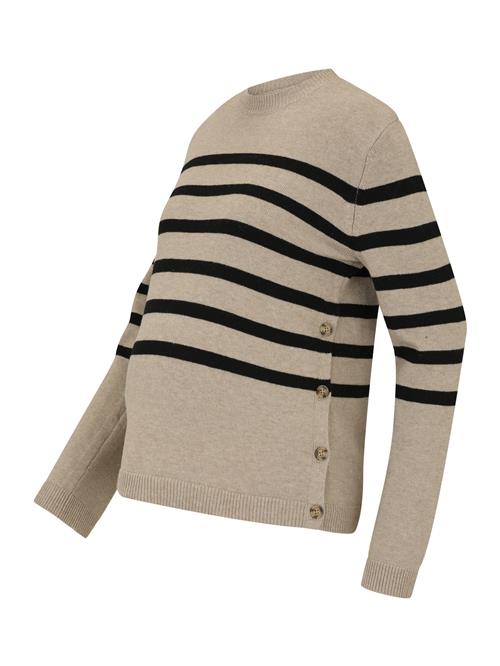 MAMALICIOUS Pullover 'MLMADDIE VITA'  mørkebeige / sort