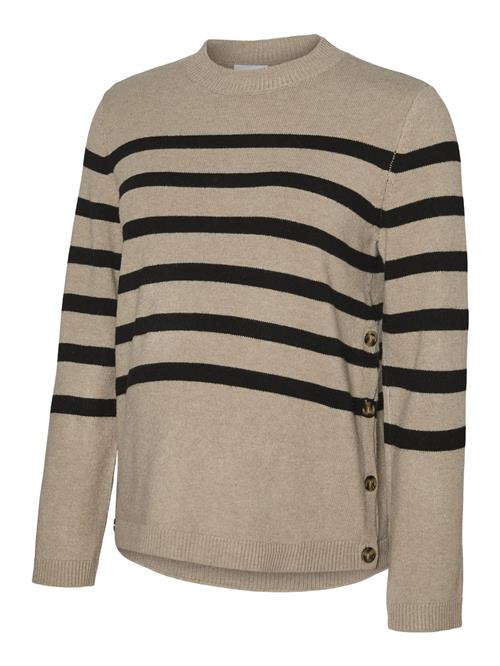 MAMALICIOUS Pullover  beige-meleret / sort