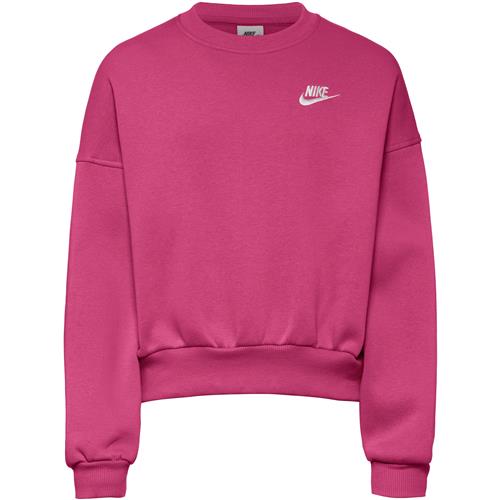 Nike Sportswear Sweatshirt 'CLUB FLC'  mørk pink / hvid