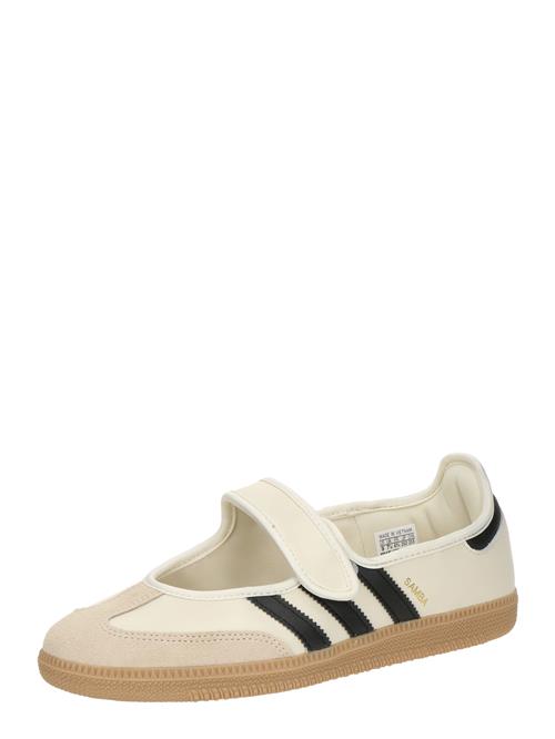 ADIDAS ORIGINALS Ballerinasko med rem 'Samba'  sort / offwhite / uldhvid