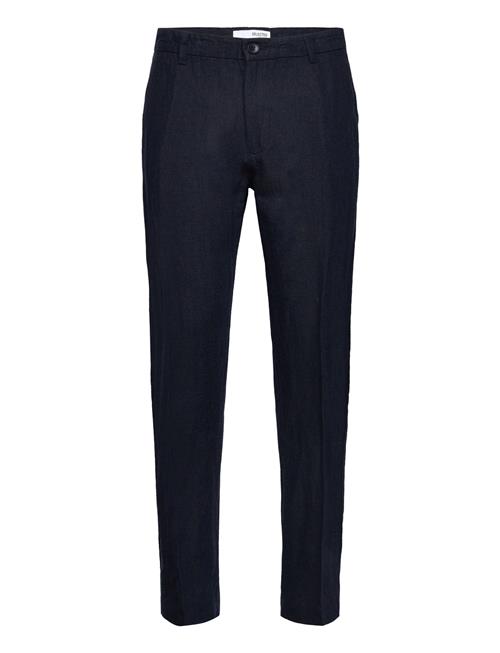Slh196-Straight Mads Linen Pant Noos Selected Blue