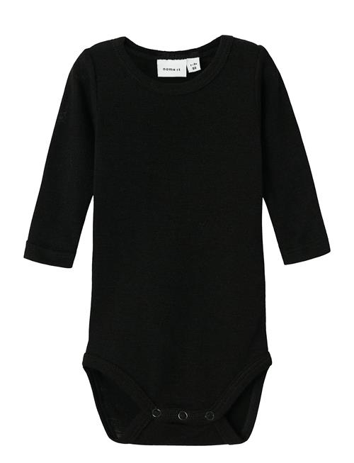 Nbmwang Wool Rib Ls Body Name It Black