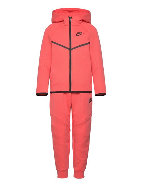 Nkn N Nsw Tech Fleece Fz Set Nike Red
