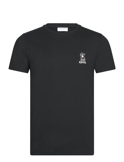 Printed Tee S/S Lindbergh Black
