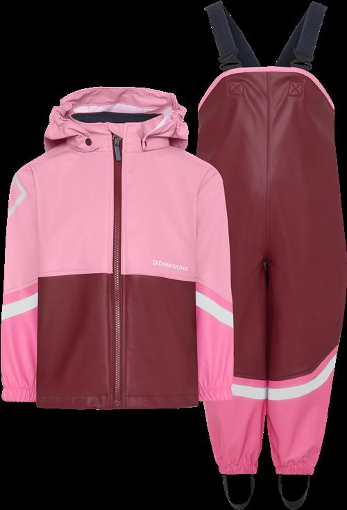 Didriksons Waterman Kids 12 Regnsæt Anemon Red  Anemon Red-100 cm  Rød  100 cm  Unisex