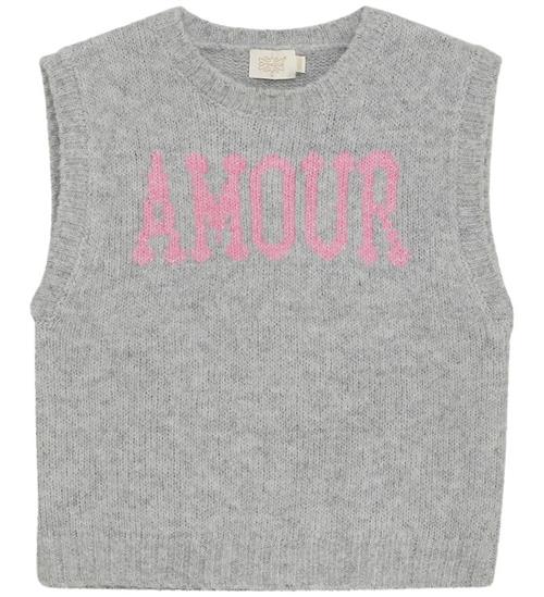 Creamie Vest - Strik - Slipover Knit - Light Grey Melange